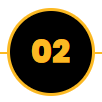 Step 2 indicator badge showing the number 02 in orange on a black circle with an orange border